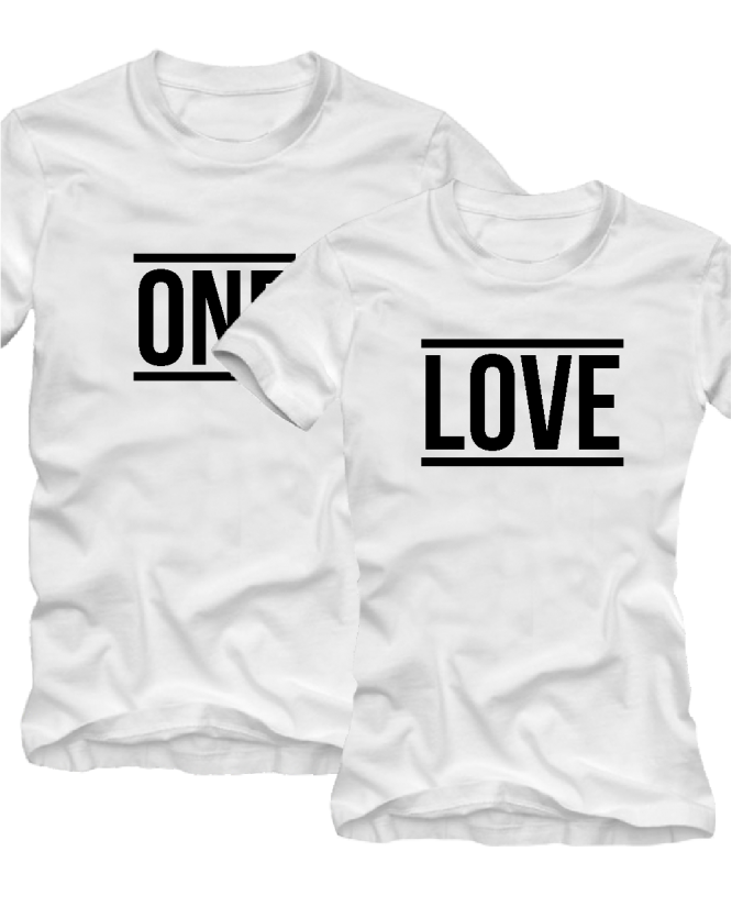 Marškinėliai Poroms One Love